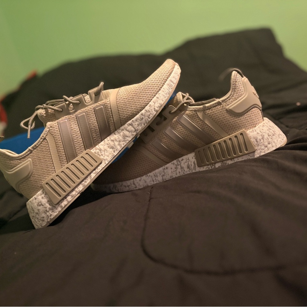 adidas Men’s Tan Knit NMD R1 Sneakers